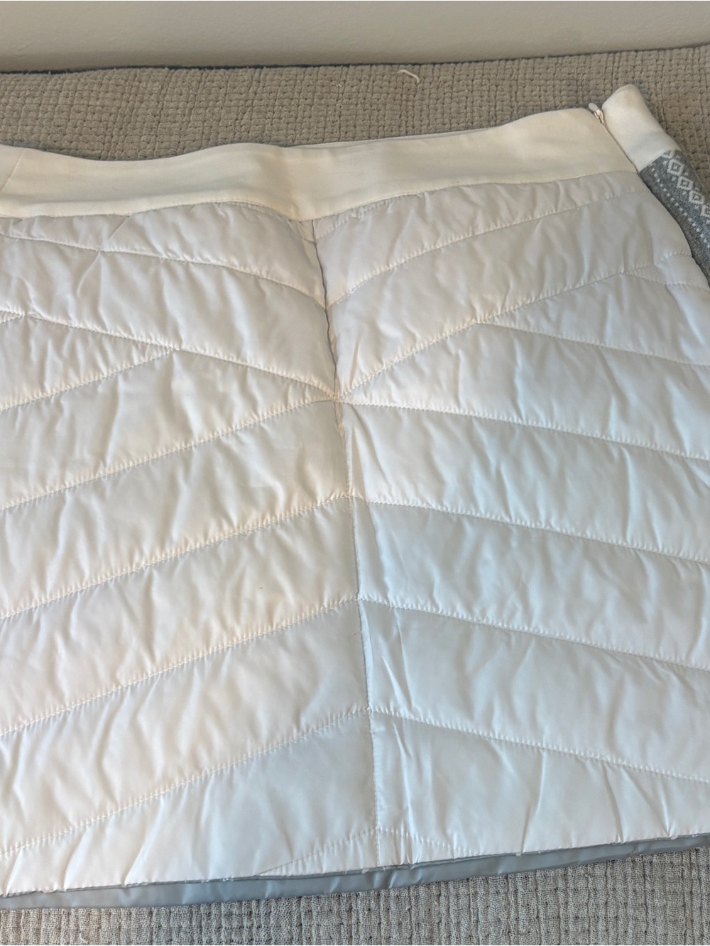 White Quilted Home Puffer skirt - Lightweight Comfort